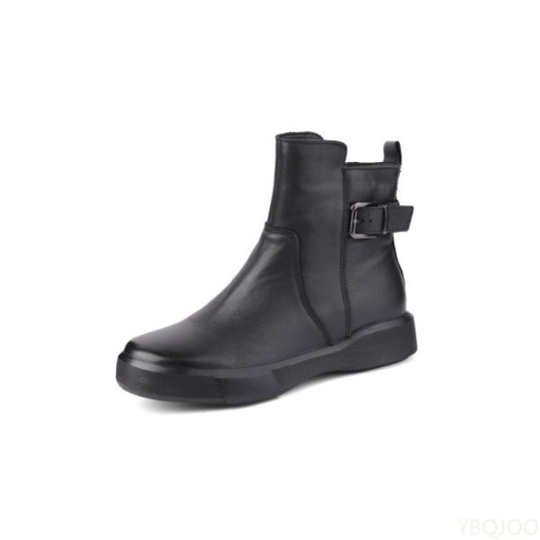 Sepatu Bot Retro Baru 2022 untuk Wanita Sepatu Wanita Musim Gugur Musim Dingin Sepatu Bot Pendek Platform Wanita Sepatu Bot Kulit Kasual Datar - Image 6